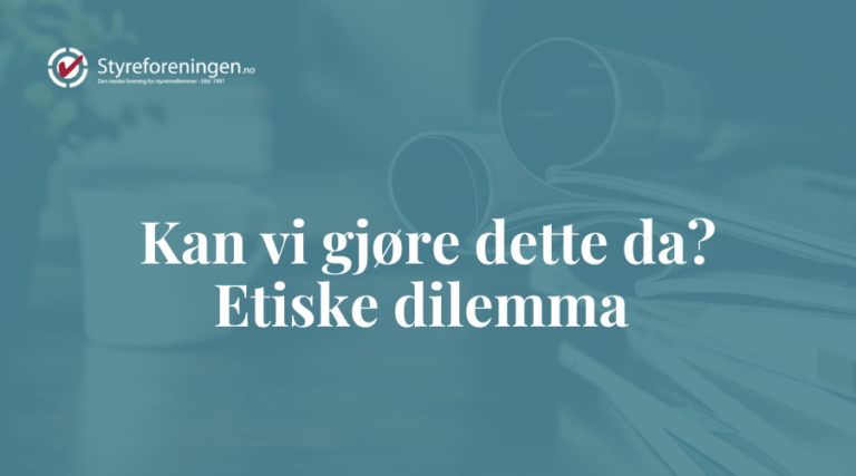 Kan vi gjøre dette da? Etiske dilemma